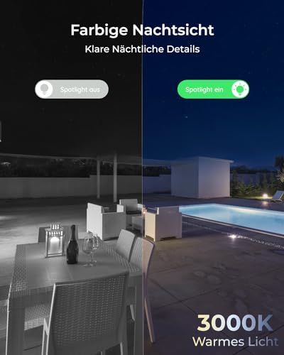 Reolink 4K Wi-Fi 6 Überwachungskamera Aussen, IK10 Vandalismusgeschützt, Farbnachtsicht, Personen-/Fahrzeug-/Tiererkennung, Zwei-Wege-Audio, Ohne PT, RLC-840WA 4