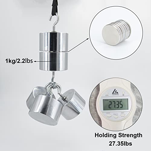 Realth Neodymium Disc Magnets Dia 1" X 0.08" 8 Pack Thick Heavy Duty Rare Earth Magnets Round Permanent Strong Magnet For Fridge Office Whiteboard Science Project Craft #TOP3