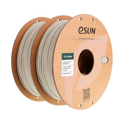 eSUN Matte PLA Filament 1.75mm 3D Printing Filament, 1kg Cardboard Spool(2.2lbs) 3D Printer Filament PLA for Most FDM 3D Printers, Light Khaki 2Pack