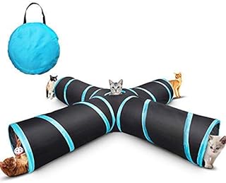 Cat Tunnel, Large indoor outdoor Collapsible Pet Toy Crinkle Tunnel Tube with Storage Bag for Cat, Dog, Puppy, Kitty, Kitten, Rabbit