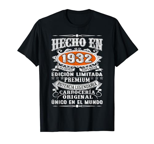 Hombre Hecho En 1932 Edición Limitada Cumpleaños 91 Años Camiseta