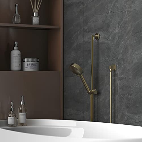 Lavatrum Wall Mounted Supply Elbow, Wall Elbow For Hand Shower, Solid Brass Square Wall Supply Elbow, Check Valve Included (Square, Brushed Gold) #TOP5