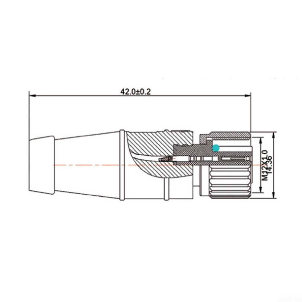 Per NMEA 2000 cavo connettore M125P, design impermeabile affidabile per attrezzature marine (2 metri)
