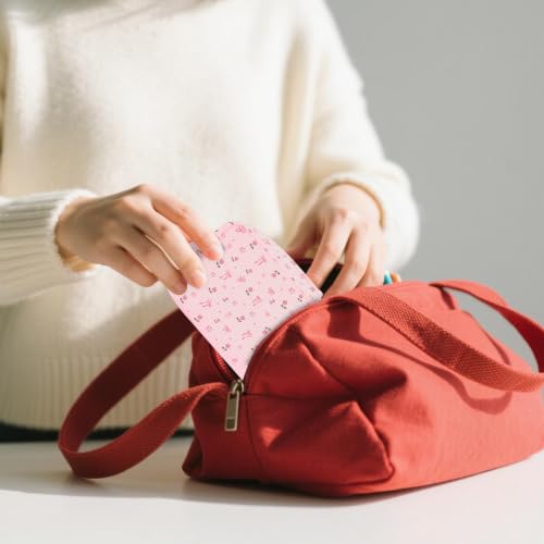 Image of FINPAC Pencil Case, Corduroy Triangle Makeup Bag, Kawaii Pen Bag Pouch Holder Box Organize for Study, Office, or Travel (Pink Rose Bow 2)