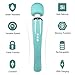 Cordless Wand Massager - Therapeutic Personal Massager - 8 Speeds 20 Vibrating Patterns - USB Rechargeable - Handheld Cordless and Powerful - Wand Massager for Muscle Aches - Sports Recovery-Turquoise