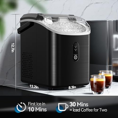 Máquina de hielo nugget portátil para encimera 33 lbs/24 h miniatura 5