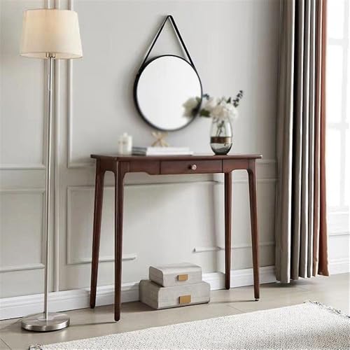 Mesa consola de recibidor con 1 cajón en madera 7