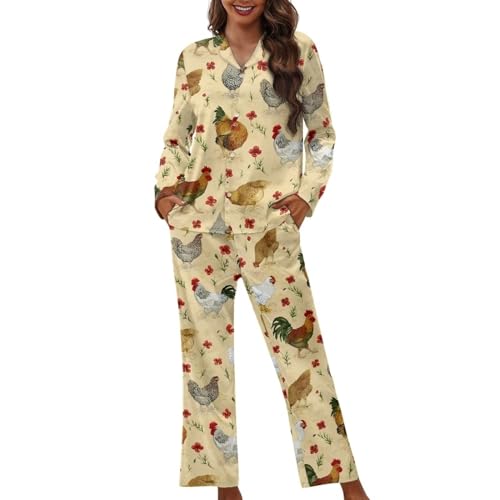 Pyjama femme haut manches longues pantalon doux contre la fraîcheur nocturne en XS