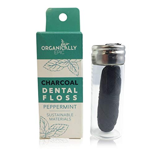 Hilo dental vegano con infusión de carbón