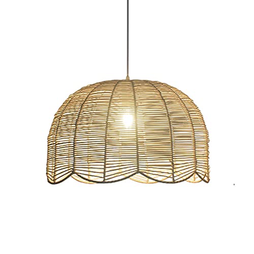 Chandelier lampe de lustre de plafond moderne : l'élégance du rotin d'Asie fait main