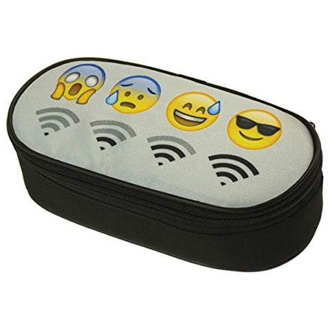 Ferocity Estuche Oval Single Organizador Caja de lápices Emoji WiFi [086] Cover