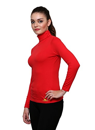 Image of LE BOURGEOIS Women Slim Fit Casual Full Sleeve Highneck /Turtle-Neck Cotton Top