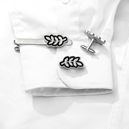 Novelty Silver Tie Clips for Men Unique Leaf Piano Anchor Note Tie Bar Neckties for Regular Wedding Business Tie Pin Clips4