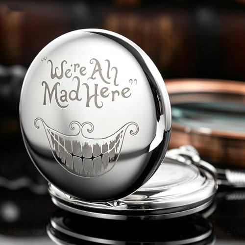 Image of Smooth Pocket Watch Alloy Steel Quartz Roman /Arabic Numerals with 37cm Chain for Father's Day Xmas Best Gifts