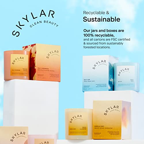 Skylar Fall Cashmere Candle - Non-Toxic Clean-Burning Candles With Soy Coconut Wax, Spicy Soy Candles For Home, Scented Candles Usa Made & Hand-Poured #TOP4