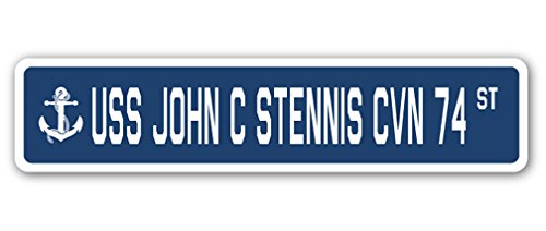 USS John C Stennis CVN 74 Street Sign us Navy Ship Veteran Sailor Gift