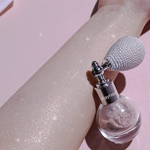 Shimmering Spray Powder Sparkle Powder, Body Glitter Face High Gloss Spray Highlighter Loose Powder Makeup Spray For Women Hair Nails Makeup(2#Champagne) #TOP1