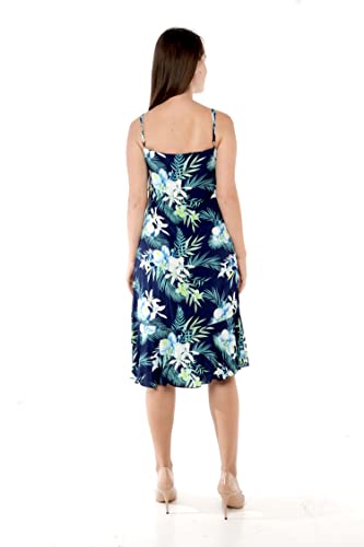 Image of Women's Hawaiian Mermaid Ruffle Dress Signature Prints | Mermaid Silhouette; Ruffle Hem; Soft Rayon Fabric; Signature Floral Prints; Resort Vacation Style