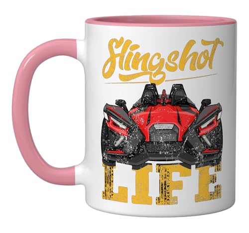 Taza de cerámica bicolor rosa/blanca 11 oz miniatura 1