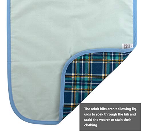 Adult Bib Clothing Protector,(3 Pack,18"X30")Washable And Reusable Bibs Clothing Protectors For Elderly, Seniors,Large Extra Long #TOP3