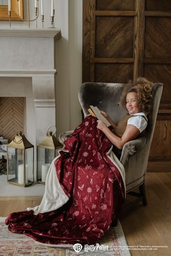 Image of Saranoni Minky Lush Harry Potter Icons Blanket | Harry Potter Gift | Buttery Touch Soft Blanket Poly Microfiber - Durable & Easy to Wash | XL - 60 inch x 80 inch