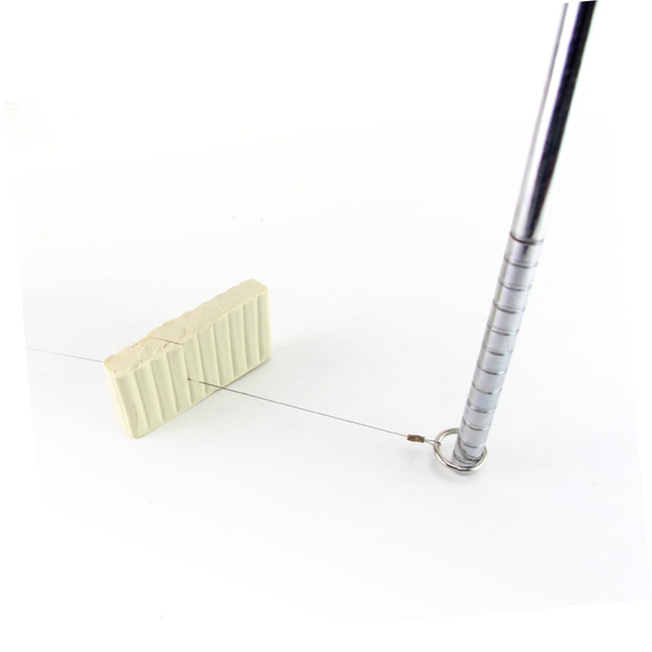 Cortador de Lodo de Acero Curvado, Alambre Ajustable, Plata