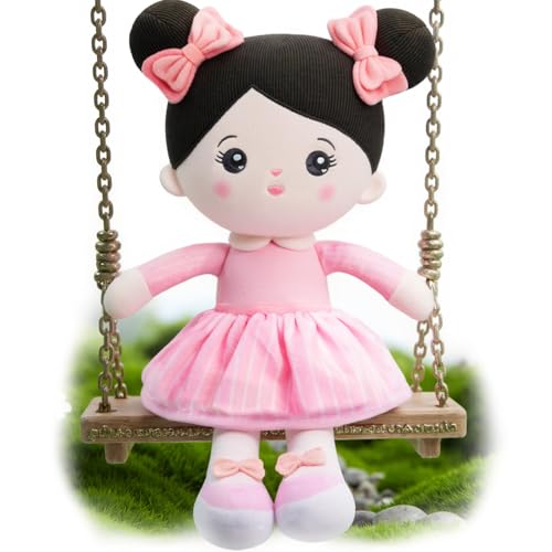 Image of OUOZZZ Soft Plush Baby Doll 12.6 Inch, Asian Black Hair Snuggle Buddy | Perfect Birthday Toy & Gift for 1 Year Old Girls, Cuddly Companion Suitable for Infants & Toddlers