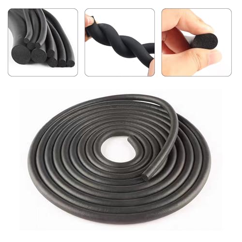 5 Meter Rundschnur Fugen-Dichtschnur, Ø4mm Durchmesser Fugenschnur Füllschnur, EPDM Fugenfüllprofil Fugenabdichtung, Fugen-Dichtung für Fuge und Spalt Beton Füllung