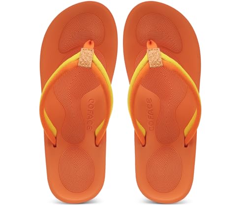 Image of COFACE Flip Flops For Women with Arch Support Comfortable Yoga Mat Orthopedic Sandals Lightweight Womens Flip-Flop
