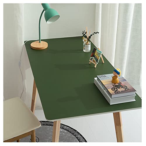 PPGE Home Alfombrilla Escritorio Grande Cuero, Alfombrilla Cubre Mesa Oficina, Alfombrillas Raton Grande, Tapete Mesa Protectora de Escritorio, Alfombrilla par(Size:70×130CM,Color:Verde Oscuro)