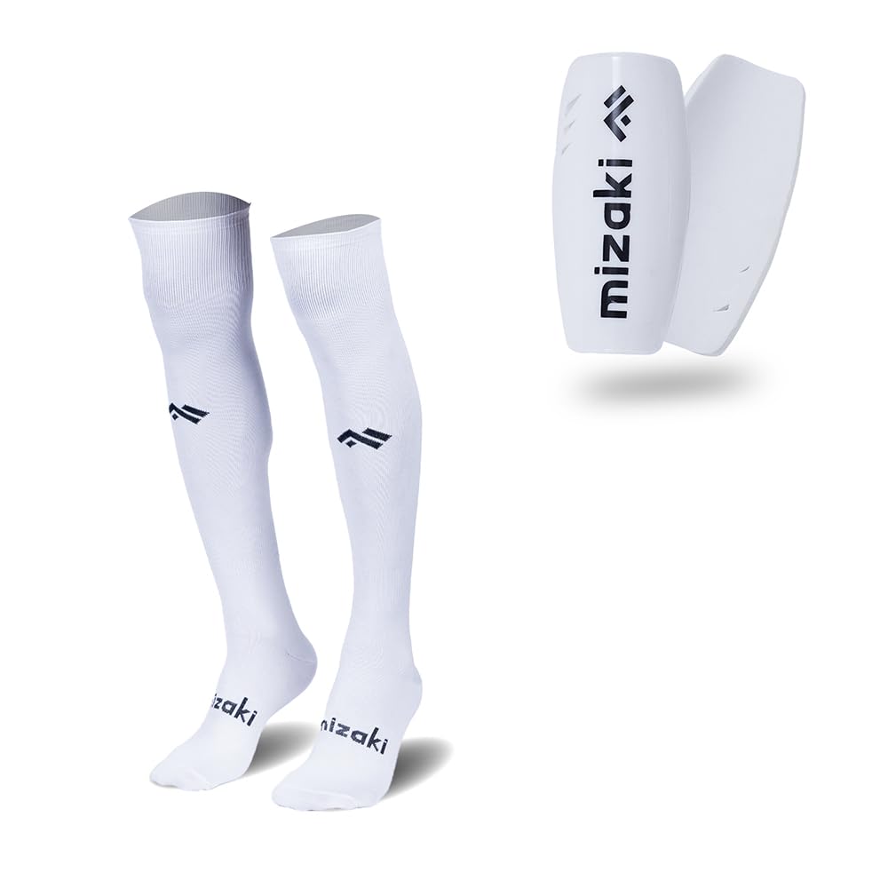 Knee Length Football Socks and Shingurd Combo Pack For Men & Women - High Stretchability Soccer Socks - Soft and Comfertable - Free Size, Lightweight Shingurd With Socks-image-45