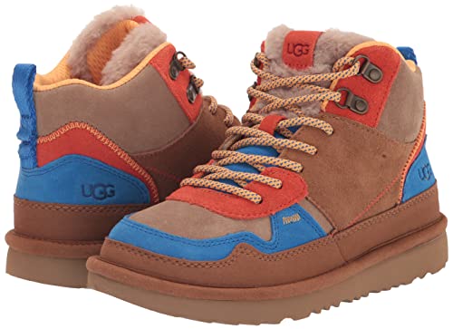 Ugg Boy's K Highland Hi Heritage Sneaker, Chestnut/Dive, 1 Little Kid #TOP6