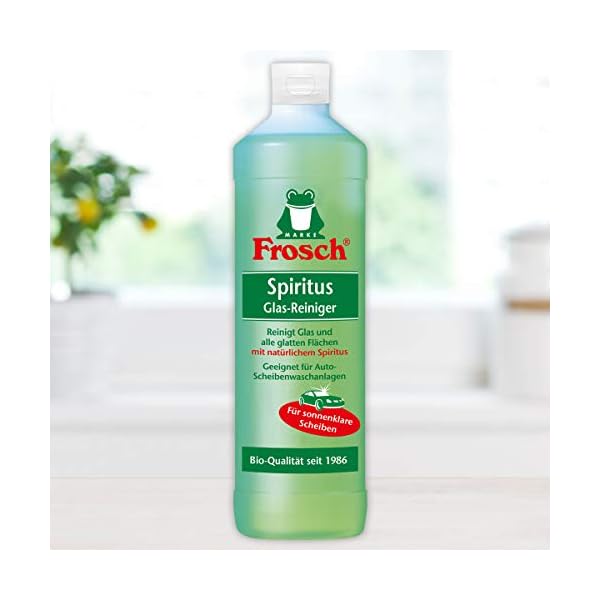 Frosch Spiritus Glas Reiniger, Glasreiniger für streifenfreien Glanz, 1er Pack (1 x 1000 ml) – Bild 3