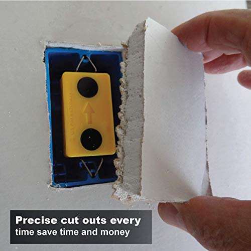 Calculated Industries 8105 Blind Mark Drywall Electrical Box Cutout Tool – Powerful Rare-Earth Magnetic Targets (3) and Locator Kit