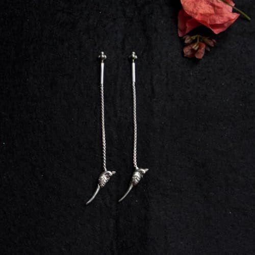 Image of Quirksmith 925 Sterling Silver Bugadi Earrings /Helix Piercing Studs with 925 Stamp And Certificate Of Authenticity /Gift for women