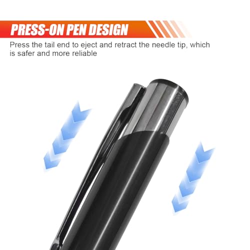Image of 2PCS Pen Pin Weeding Tools for Vinyl, Stainless Steel Point Quick Air Release Vinyl Weeding Pen, Retractable Vinyl Film Air Release Pen Tip, Tint Tool Vinyl Pin Pen (Black)
