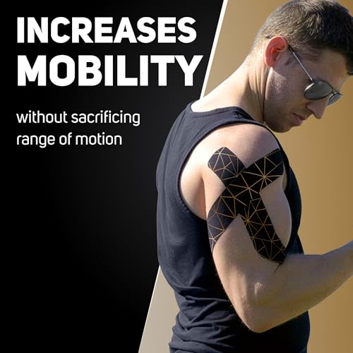 Image of Care Science Waterproof Kinesiology Tape, Uncut 2 Rolls Copper Infused | Water Resistant Strips, Elastic Athletic Tape for Sports & Weightlifting, Muscle Strain Relief & Joint Support
