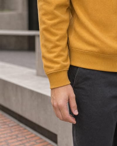 Image of Nobero Sweatshirts for Man Stylish | 280 GSM Rich Cotton Fleece Solid Regular Fit Full Sleeve Sweatshirt for Men | Stylish Casual Wear Winter Crew Neck Sweatshirt for Men