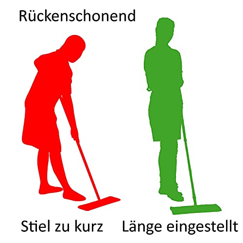 Sonty 1 Stück Wischmopp Set XL 50 cm, Klapphalter Magnet, Mopstange Alu, Microfaser Mopp (1) – Bild 7