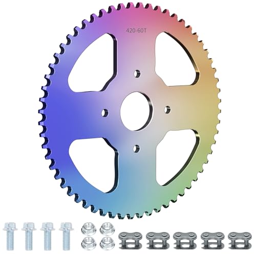 Image of YOXUFA #40 41 420 Chain Sprocket 60 Tooth 40mm Bore Replacement for Mini Bike Coleman BT200X CT200U CT200U-EX Baja Warrior MB165 MB200 TrailMaster Massimo Predator 212cc 196cc Powersports Go Kart Part