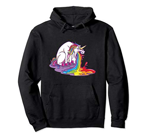 Einhorn Kotzt einen Regenbogen lustiges Geschenk Pullover Hoodie