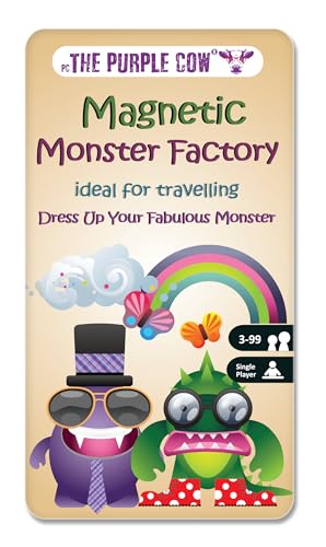 Image of The Purple Cow- Monster Factory Game- Magnetic Travel Game. Great for Travel and On-The-Go. A Monstrous 'Dress Me Up' Game. Activity for Boys and Girls