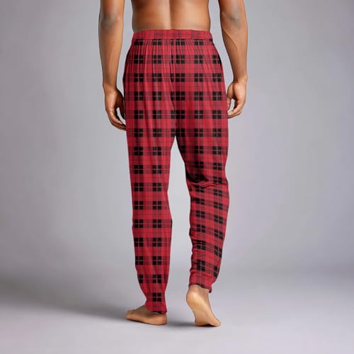 Mens Pajama Pants Lightweight Loose Fit Drawstring Plaid Pj Pant Lightweight With Pockets Sleepwear Pj Bottoms Casual4