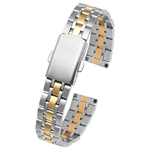 Bracelet de montre acier inoxydable argent or 14mm pour sublimer vos tenues de bureau