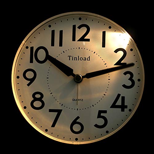 5.5" Silent Analog Alarm Clock Non Ticking, Gentle Wake, Beep Sounds, Increasing Volume, Battery Operated Snooze And Light Functions, Easy Set, Black (Best For Elder) #TOP4