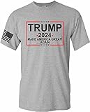 Donald Trump 2024 Make America Great Again MAGA Election The Return Short Sleeve Patriotic T-Shirt Tee (as1, Alpha, l, Regular, Regular, Sport Grey)