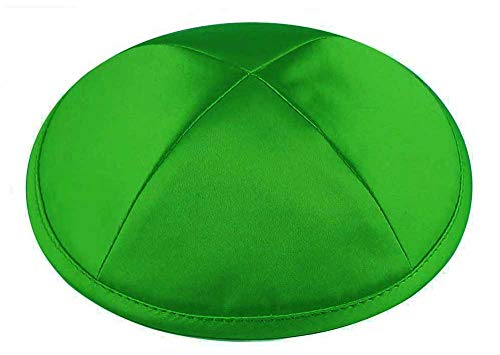 Image of Zion Judaica Deluxe Satin Kippah Yarmulkes for Kids Teens & Adults Skullcaps 6.25 inch Multi-Color Options 4 Panel Design