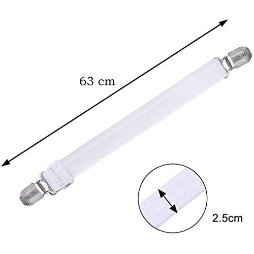 Pubiao 4 Stück - Bettlaken Verschlüsse Hosenträger Elastische Bettlakenspanner für Matratzenbezüge Sofa Tischdeckenstiefel Beinriemen Clips - Image 8
