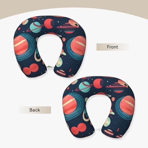 Almohada de cuello con memoria diseño planetas miniatura 3