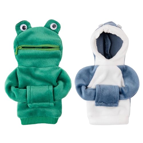 Funda para Pomo Palanca Cambios, Sudadera con Cambio Marchas, Funda para Palanca De Cambios De Coche con Capucha De Rana/tiburón, Divertida Sudadera con Capucha Decorativa, para Coche